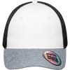 Myrtle Beach Kšiltovka MB 6244 síťovaná, 6 panelová COT036244z7299-white/grey UNI Bílá/melír šedá/černá