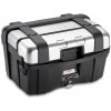 Kufor na motorku GIVI TRK46N Trekker čierny so strieborným hliníkovým vekom (Monokey) 46 l