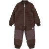 Detský termo set do dažďa Duvet s fleecovou podšívkou Mikk-Line - French Roast Veľkosť: 74