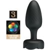 Pretty love - osborn anal plug with led light black 9.8 cm