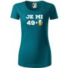 Je mi 50 pivo - Dámske tričko z organickej bavlny Origin (GOTS) - XL ( Petrolejová )