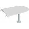 Hobis Doplnkový stôl Flex, 120x75,5x80 cm, biela/kov