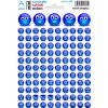 Arch Školské mini samolepky modrí smajlíci 166