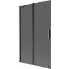 MEXEN/S - Velar dvojkrídlová posuvná vaňová zástena 110 x 150, grafit, grafit kartáčovaná 896-110-000-41-66