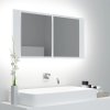 LED kúpeľňová zrkadlová skrinka biela 90x12x45 cm akryl-ForU-804972