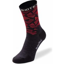 Biotex ponožky MERINO čierna/červená