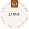 Davídkovo koření Etiketa Šafran, béžová priemer 4,5 cm 1 ks