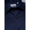 1863 BY ETERNA luxusná keprová košeľa polnočná modrá Modern Fit super soft Non Iron, Veľkosť 42