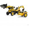 FALK Komatsu Šľapací Traktor Bager s rýpadlom, otočným sedadlom a vlečkou