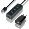 USB Hub Axagon USB / 4 USB 3.0, adaptér, 1,2 m (HUE-S2BP) čierny