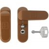 MPkovania PD - Otočná západka s uzamykaním, HNM.S - hnedá matná svetlá (RAL8003)