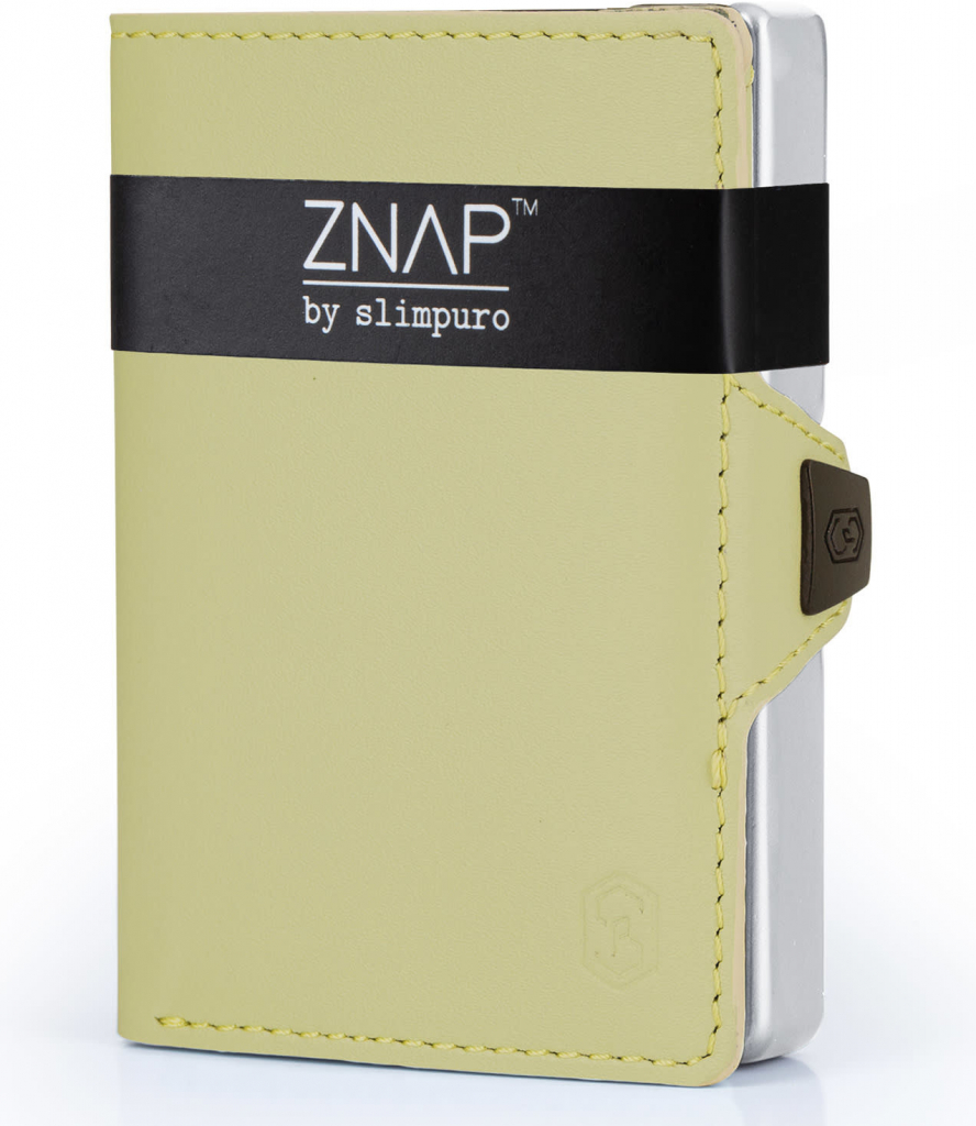 Slimpuro ZNAP Slim Wallet 8 kariet priehradka na mince ochrana RFID ZNAPmossNickle8