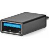 NEDIS USB-C adaptér/ USB 3.2 Gen 1/ zástrčka USB-C/ zásuvka USB-A/ 5 Gbps/ OTG/ kulatý/ poniklovaný/ černý/ blistr CCGB64915BK