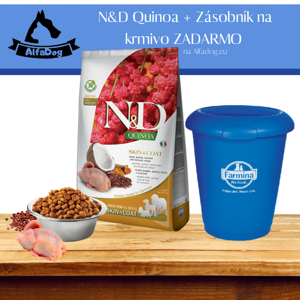 N&D GF Quinoa Dog Skin & Coat Quail & Coconut 7 kg