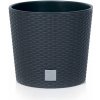 Kvetináč RATO ROUND s vkladom 40 cm - farba: antracit (Prosperplast DRTUS400L-S433)