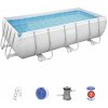 Bestway Power Steel Rack Pool 404X201X100 Šedá 13X6Ft Bestway 6W1 + čerpadlo + rebrík