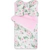 Baby Nellys Spacák Minky S Vankúšikom Flowers ružový