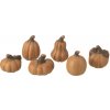 J-Line by Jolipa Set 6ks keramická oranžová dekorácia tekvice Pumpkin - 6*4*5 cm - J-Line by Jolipa