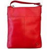 Dámska crossbody kabelka kožená Arwel malá - červená