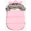 Luxusný zimný fusak s kapucňou s uškami New Baby Alex Fleece pink - VÝPREDAJ