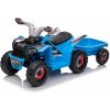Mamido Mamido Detská elektrická štvorkolka s prívesom + megafón 6V7Ah modrá