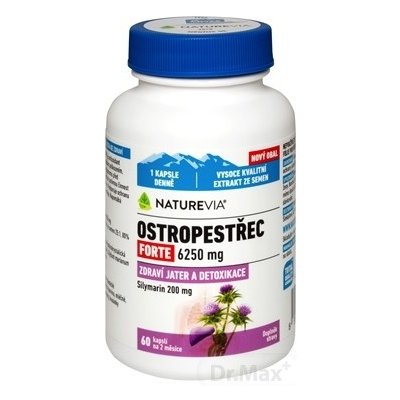Swiss Pestrec mariánsky Forte 6250 mg 60 kapsúl