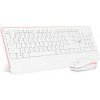 CONNECT IT Combo bezdrátová bílo-růžová klávesnice myš, (1x AAA 1x AA baterie zdarma), CZ SK layout CKM-7801-CS