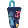Stor plastový pohár s vrchnákom a slamkou Lilo & Stitch 430ml 75030