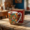 Porcelánový hrnček DUO CLASSIC ART GALLERY SQUARES WITH CIRCLES INSPIRED BY W. KANDINSKY 360 ml