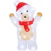 Dekorácia MagicHome Vianoce, Medveď, 30x LED, studená biela, akryl, IP44, exteriér, 19x11,5x30 cm