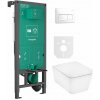 Súprava WC misa s pomaly sa sklápajúcim sedadlom Hansgrohe EluPura Q 60293450, podomietková konštrukcia Hansgrohe iFrame universal 01022180, 66001450