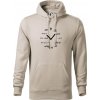 Matematické hodiny - Mikina pánska Cape s kapucňou - 5XL ( Ľadovo sivá )
