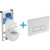 Ideal Standard Tesi WC Set - Závesné WC AQUABLADE s inštalačným systémom ProSys, ovládacie tlačidlo chróm, sedátko so SoftClose
