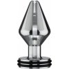 ElectraStim EM2196 Midi Classic Electro Butt Plug Medium, kovový análny kolík pre elektrostimuláciu 8 x 4 cm