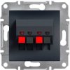 Schneider Electric Asfora reproduktorová zásuvka dvojnásobná, antracit - EPH5700171