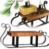 Dekoratívne vianočné sánky z prírodného dreva