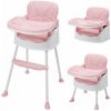 Pepita Pappo 3v1 konvertibilná vysoká stolička - ružová Pepita