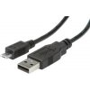 OEM USBA(M) - microUSB B(M), 5pinů 0,8 m, černý 11.02.8754