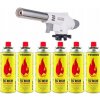 Plynový horák FLAME GUN BIELY KERAMICKÝ + 6 x Plynová kartuša 400 ml 227 g