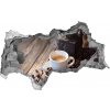Nálepka 3D diera samolepiaca Ranná káva 95x73 cm