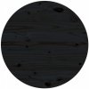 Stolová doska čierna Ø60x2,5 cm masívna borovica