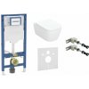 Súprava WC misa s pomaly sa sklápajúcim sedadlom Geberit Smyle Square 503.171.00.1, podomietková konštrukcia Geberit Duofix 111.320.00.6, 111.815.00.1, 156.050.00.1