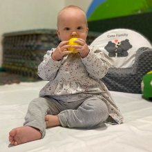 New Baby Dojčenské bavlnené legíny Leggings sivé