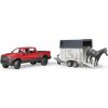 BRUDER 2501 Terénne auto RAM + prepravník na kone