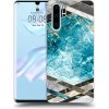 Picasee silikónový prehľadný obal pre Huawei P30 Pro - Blue geometry