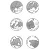 Súbor troch strieborných 3,33 eur