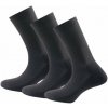 Veľmi ľahké vlnené ponožky Devold Daily Light- 3-Pack- čierne 36-40