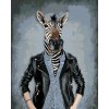 Diamantové maľovanie Diamondi - ZEBRA V OBLEČENÍ, 40x50 cm, bez rámu a bez vypnutia plátna (604601A)