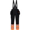 PORTWEST HI-VIS DX4 SX437 / Pánske zimné reflexné nohavice s trakmi - oranžová/čierna XXXL