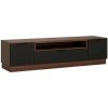 Extom Tv stolík ALICANTE ACTF 01 orech select/sivý kosmos drevo 200 cm x 53.7 cm x 50 cm